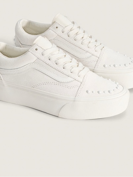 Vans Shoes - White suede Platform Lace-Up Women's Sneakers Vans